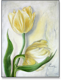 gelbe Tulpen in Öl